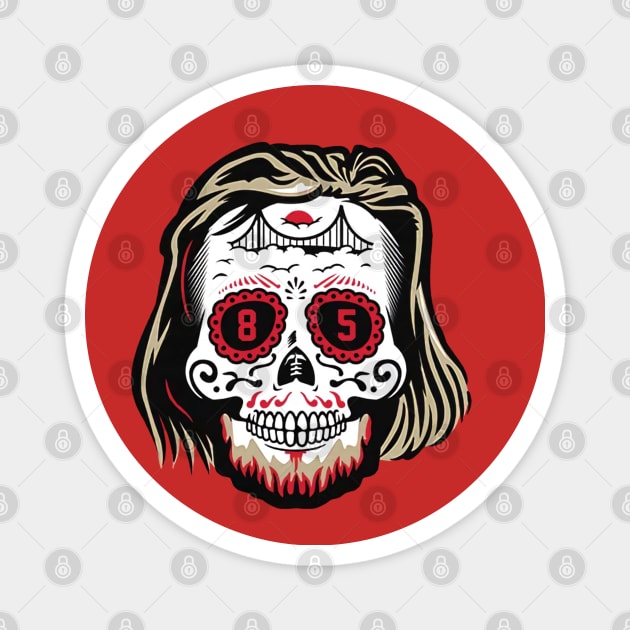 George Kittle Sugar Skull Magnet by Chunta_Design